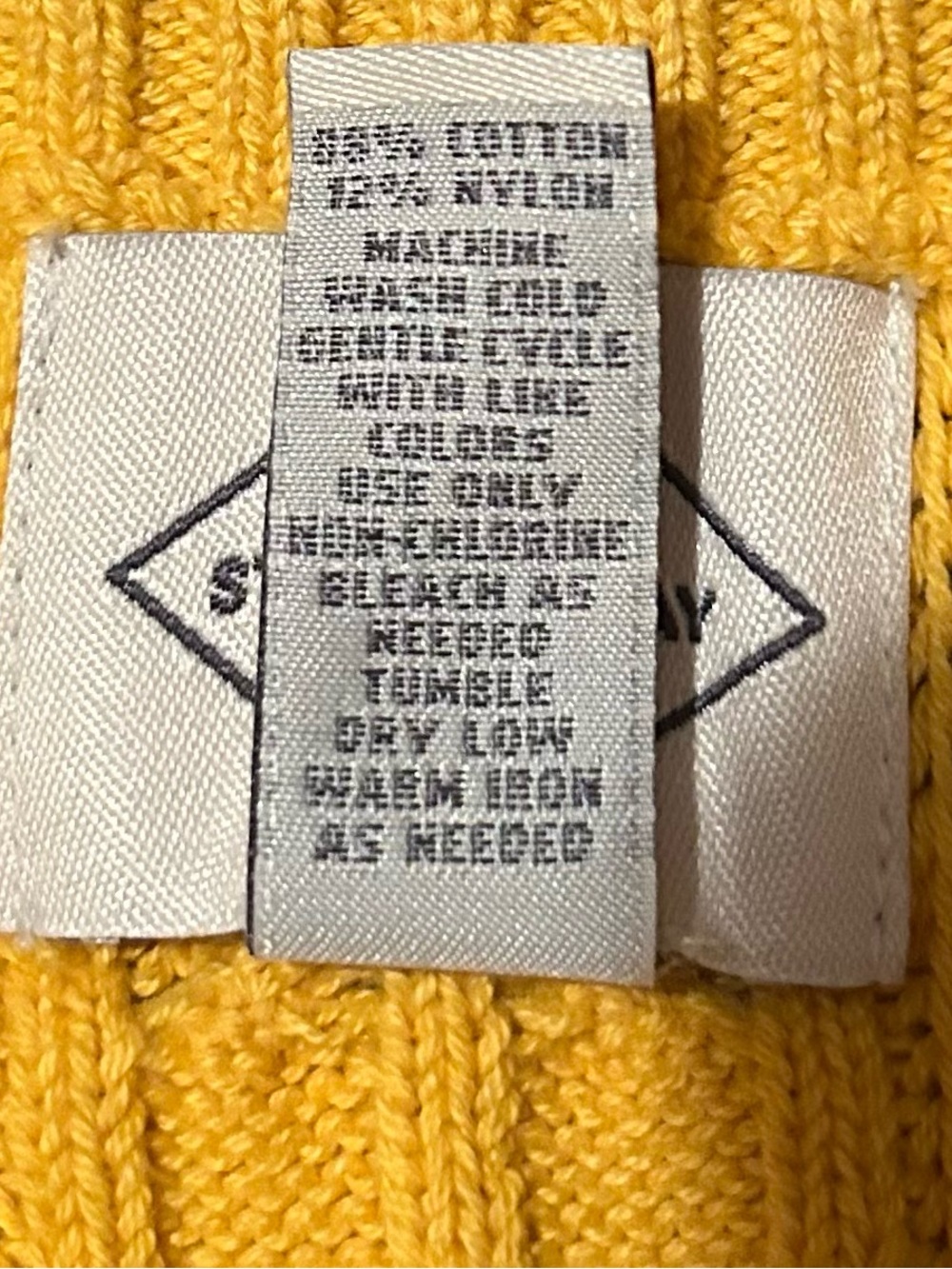 NWOT St. John's Bay Yellow Cable Knit Sweater - Picture 4 of 4